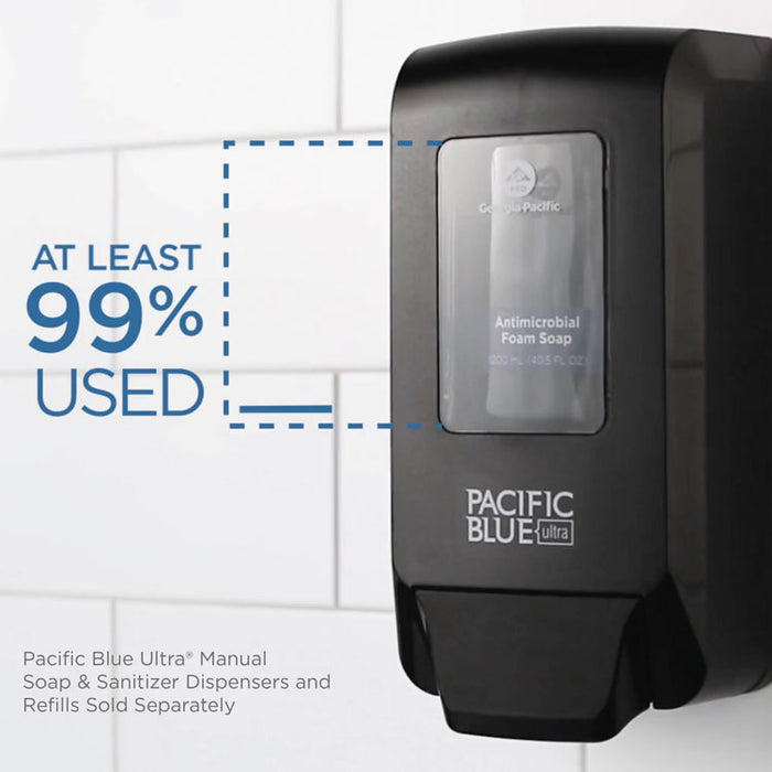 Pacific Blue Ultra Soap/Sanitizer Dispenser 1,200 mL, 5.6 x 4.4 x 11.5, Black