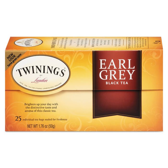 Tea Bags, Earl Grey, 1.76 oz Filterbag, 25/Box