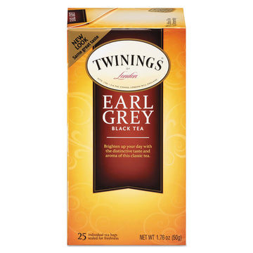 Tea Bags, Earl Grey, 1.76 oz Filterbag, 25/Box