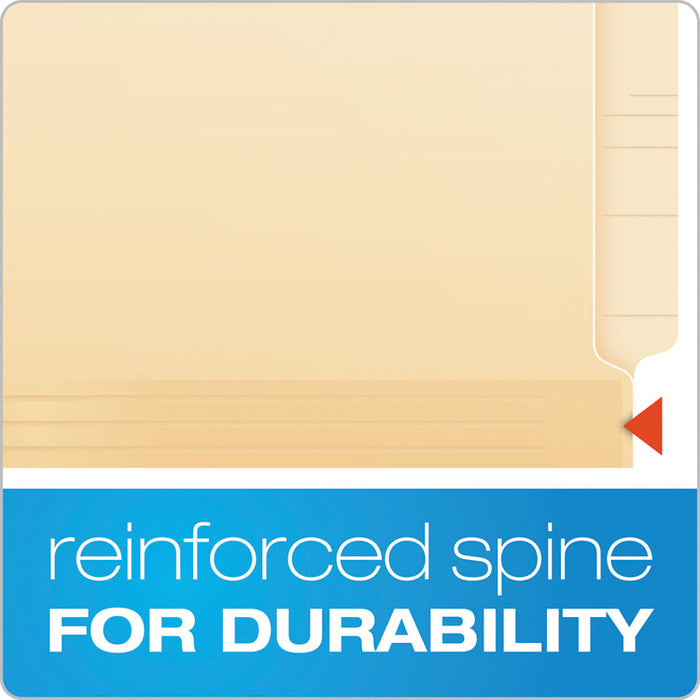 Manila Laminated End Tab Fastener Folders, Straight Tab, Expands 0.75", 1 Fastener, Letter Size, 11-pt Manila, 50/Box