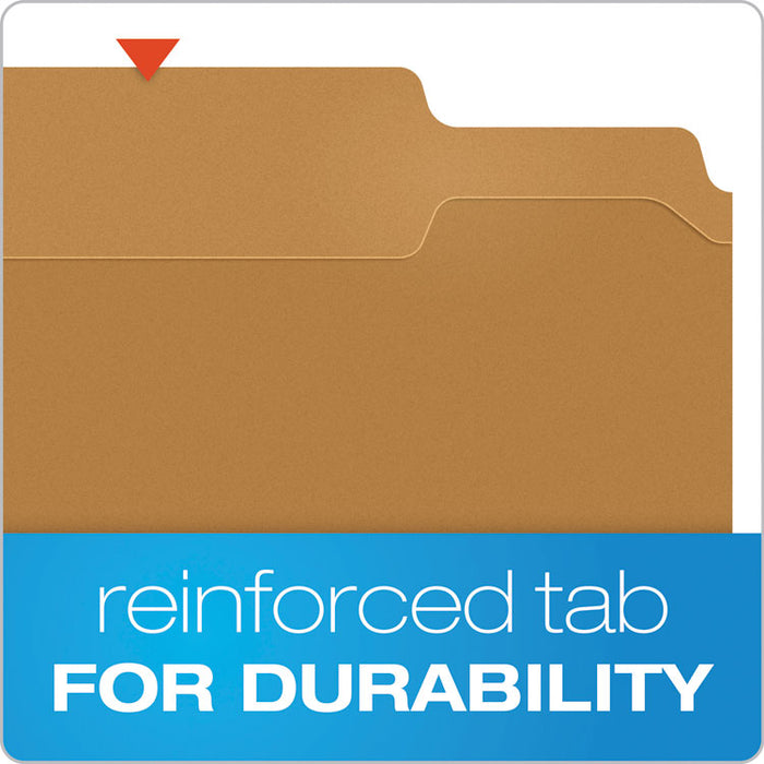 Kraft Fastener Folders, 2/5-Cut Tab: Right of Center, 2 Fasteners, Letter Size, Kraft, 50/Box