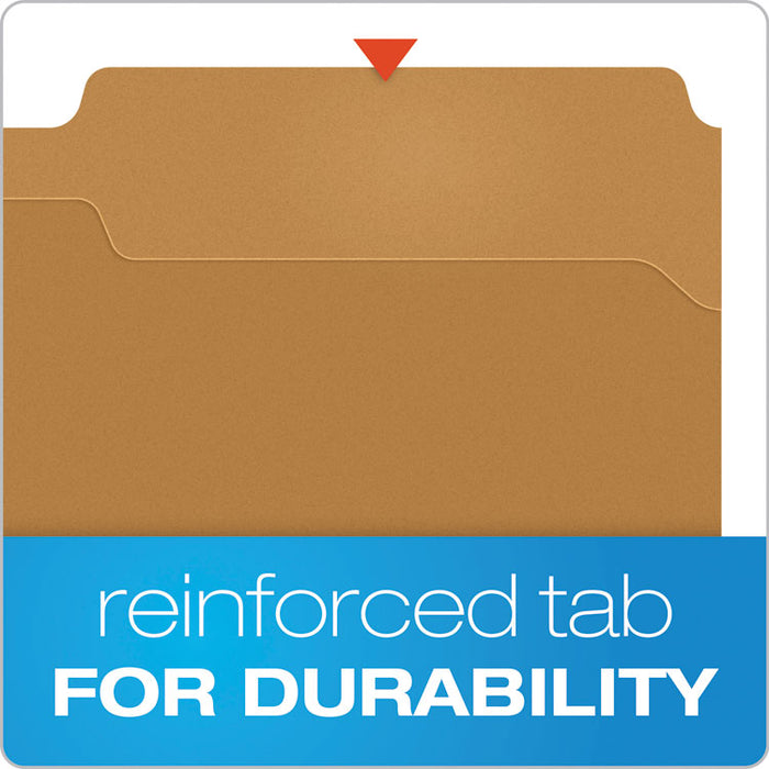 Kraft Fastener Folders, 1/3-Cut Tab: Assorted, 2 Fasteners, Legal Size, Kraft, 50/Box