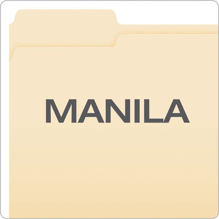 Manila Fastener Folders, 1/3-Cut Tab: Assorted, 2 Fasteners, Letter Size, Manila, 50/Box