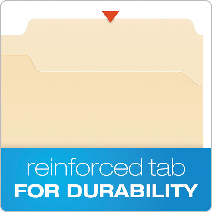 Manila Fastener Folders, 1/3-Cut Tab: Assorted, 2 Fasteners, Legal Size, Manila, 50/Box