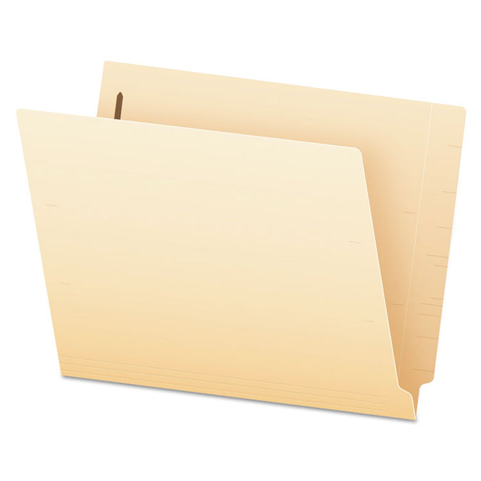 Manila End Tab Expanding Fastener Folders, 2-Ply Straight Tab, Expands 0.75", 2 Fasteners, Letter Size, Manila, 50/Box