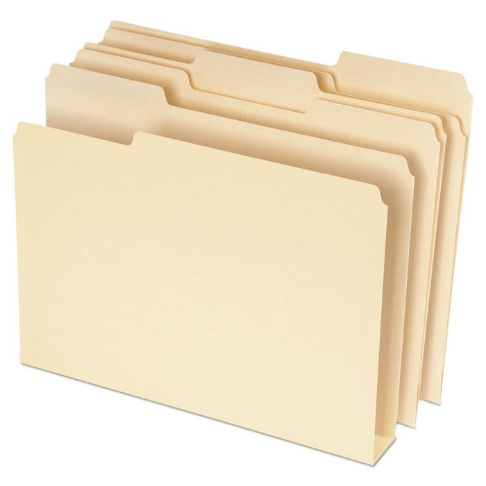 File Folder Box Double Double Stuff File Folders, 1/3-Cut Tabs: Assorted, Letter Size, Manila ...