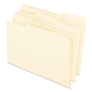 Earthwise by Pendaflex 100% Recycled Manila File Folder, 1/3-Cut Tabs: Assorted, Legal Size, 0.75" Expansion, Manila, 100/Box