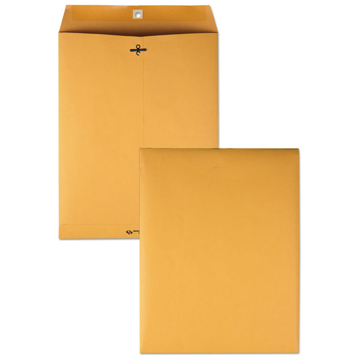 Clasp Envelope, 28 lb Bond Weight Kraft, #97, Square Flap, Clasp/Gummed Closure, 10 x 13, Brown Kraft, 100/Box