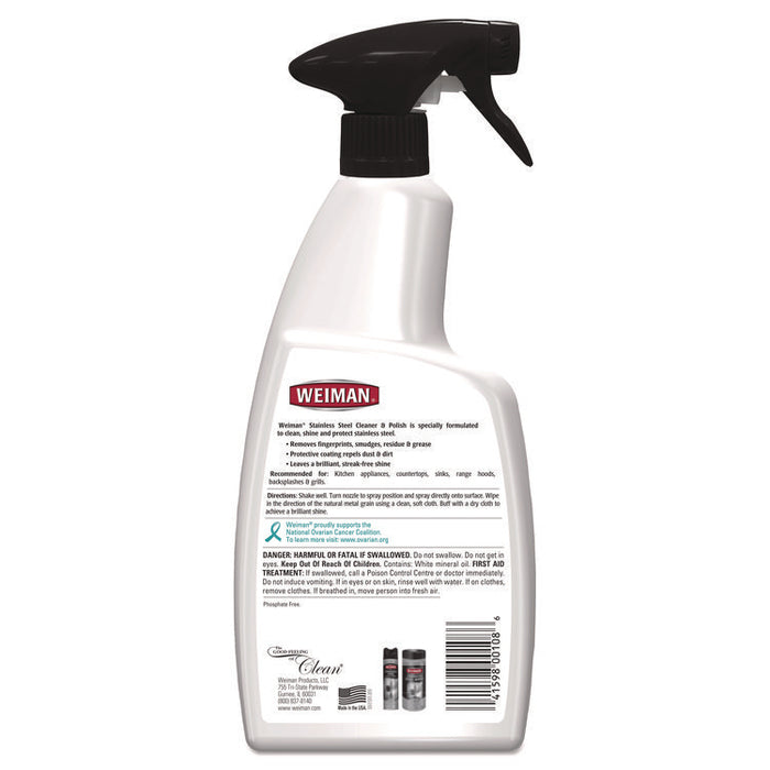 Stainless Steel Cleaner and Polish, 22 oz Trigger Spray Bottle