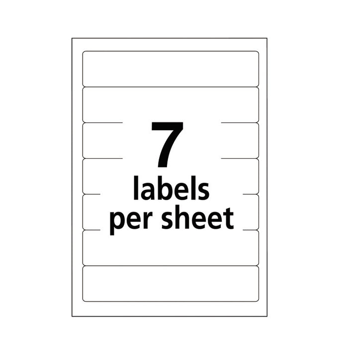 Printable 4" x 6" - Permanent File Folder Labels, 0.69 x 3.44, White, 7/Sheet, 36 Sheets/Pack, (5200)