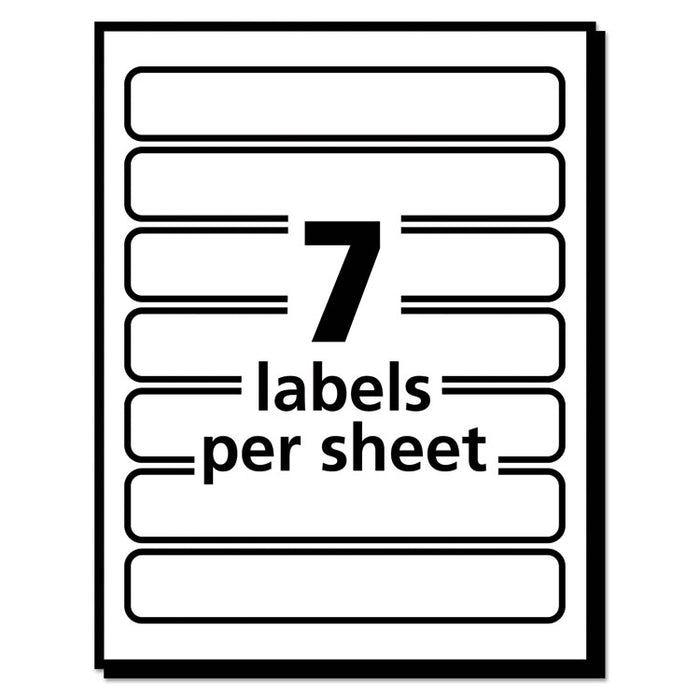Removable File Folder Labels with Sure Feed Technology, 0.66" x 3.44", White, 7/Sheet, 36 Sheets/Pack