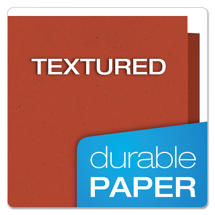 Earthwise by Oxford 100% Recycled Twin-Pocket Folder, Accommodates (100) 11 x 8.5 Sheets, Red, 25/Box