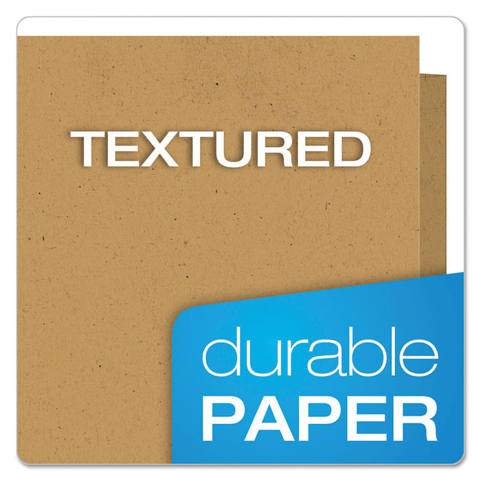 Earthwise by Oxford 100% Recycled Twin-Pocket Folder, Accommodates (100) 11 x 8.5 Sheets, Natural, 25/Box