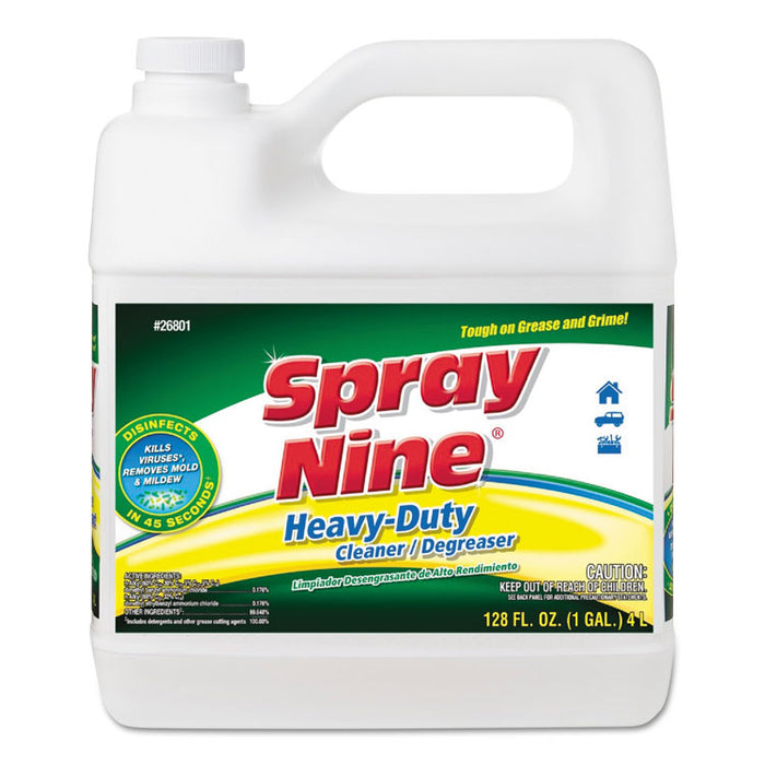 Heavy-Duty Cleaner/Degreaser/Disinfectant, 1 gal Bottle, 4/Carton