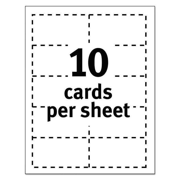 Magnetic Business Cards, Inkjet, 2 x 3.5, White, 10 Cards/Sheet, 3 Sheets/Pack