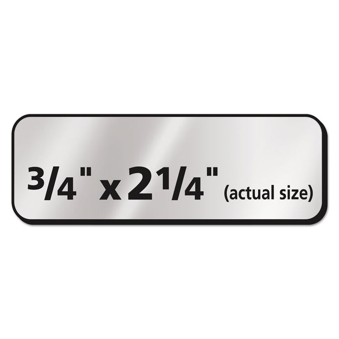 Foil Mailing Labels, Inkjet Printers, 0.75 x 2.25, Silver, 30/Sheet, 10 Sheets/Pack