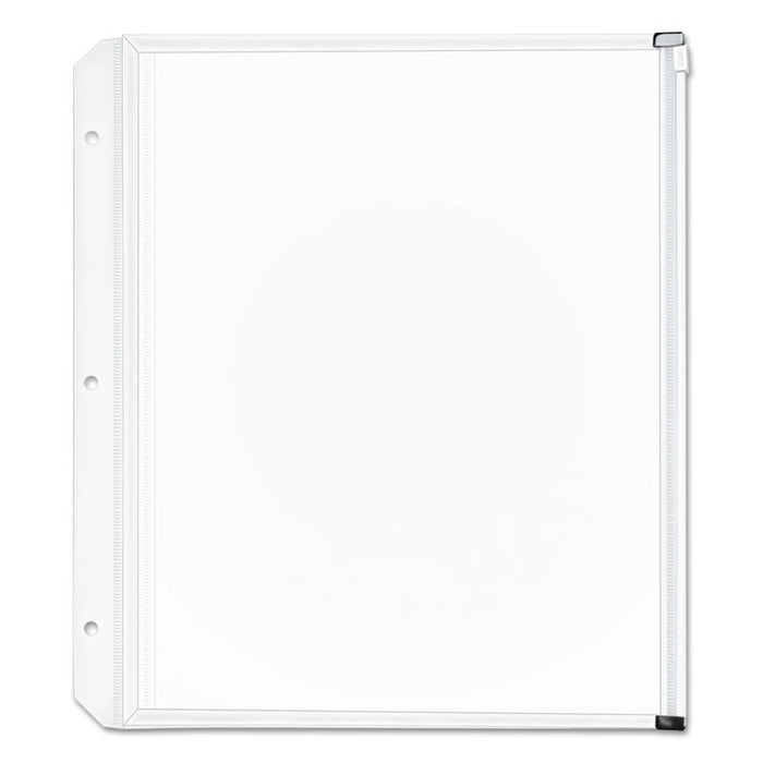 Expanding Zipper Binder Pockets, 8.5 x 11, Clear, 3/Pack