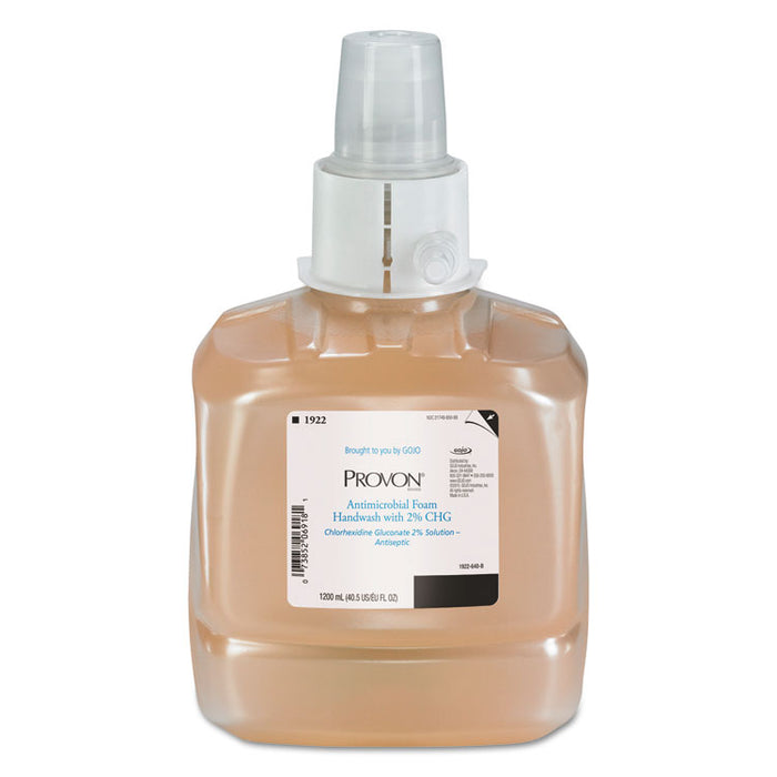 Antimicrobial Foam Handwash Refill, Fragrance-Free, 1,200 mL, 2/Carton