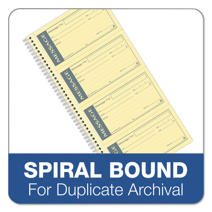Write 'n Stick Phone Message Book, Two-Part Carbonless, 4.75 x 2.75, 4 Forms/Sheet, 200 Forms Total
