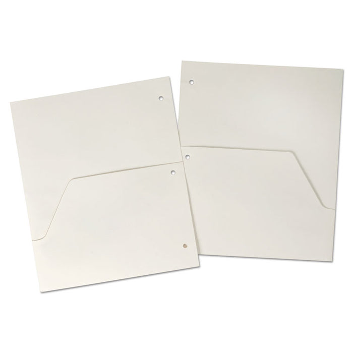 Double Pocket Dividers for Ring Binders, Untabbed, 11 x 8.5, White, 5/Pack