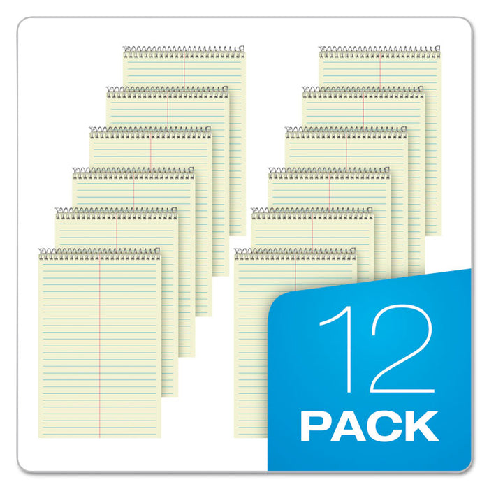 Steno Pads, Tan Cover, Gregg Rule, (60) Green-Tint 6 x 9 Sheets