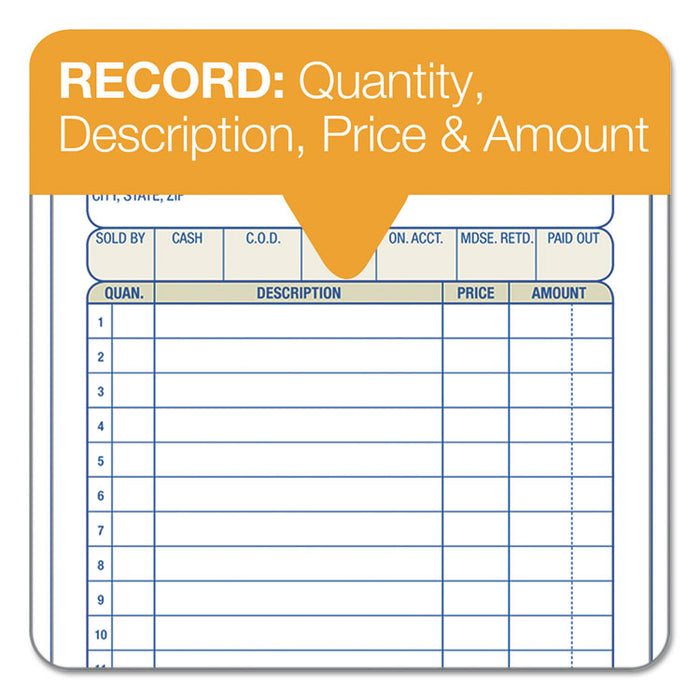 Multipart Sales Order Pad, 12 Lines, Two-Part Carbonless, 4.19 x 6.69, 50 Forms Total