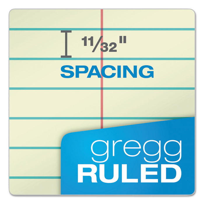 Gregg Steno Pads, Gregg Rule, (80) Green-Tint 6 x 9 Sheets