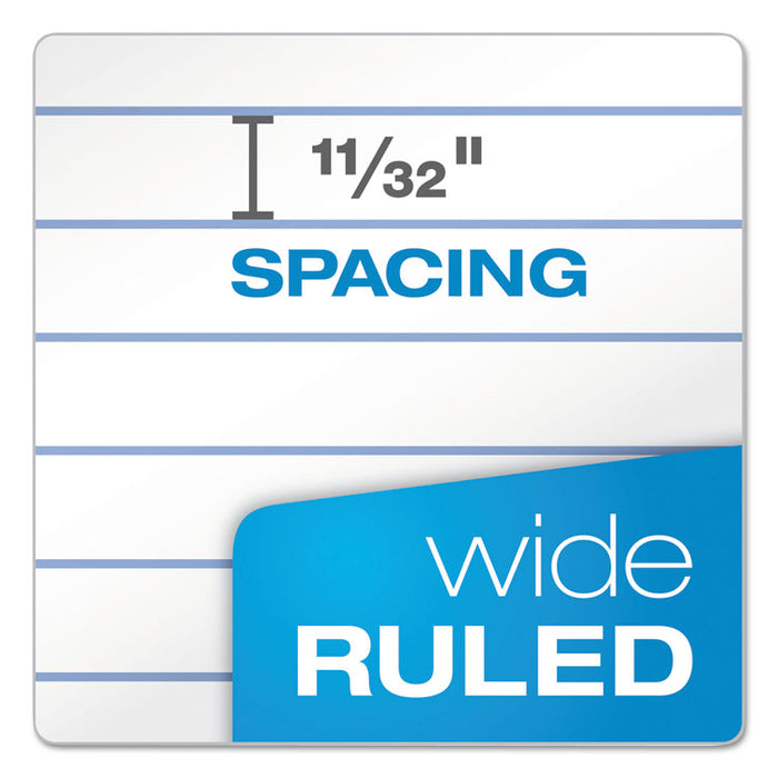 Reporter's Notepad, White Cover, Wide/Legal Rule, (70) White 4 x 8 Sheets, 12/Pack