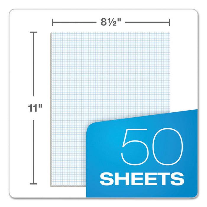 Quadrille Pads, Quadrille Rule (8 sq/in), (50) White 8.5 x 11 Sheets