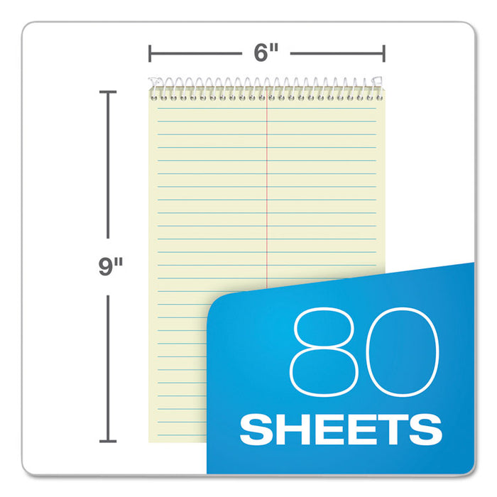 Gregg Steno Pads, Gregg Rule, (80) Green-Tint 6 x 9 Sheets
