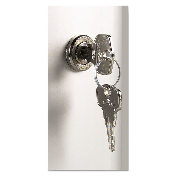 Locking Key Cabinet, 36-Key, Brushed Aluminum, Silver, 11.75" x 4.63" x 11"