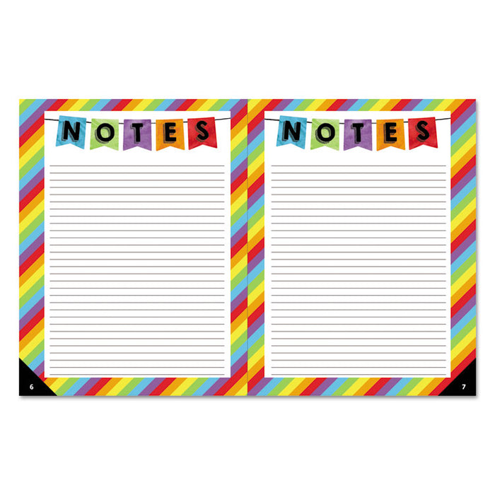 Teachers Planner, Weekly/Monthly, 7 Classes, Balloon Artwork, Multicolor Cover, 10.88 x 8.38 Sheets, 12-Month (July to June)
