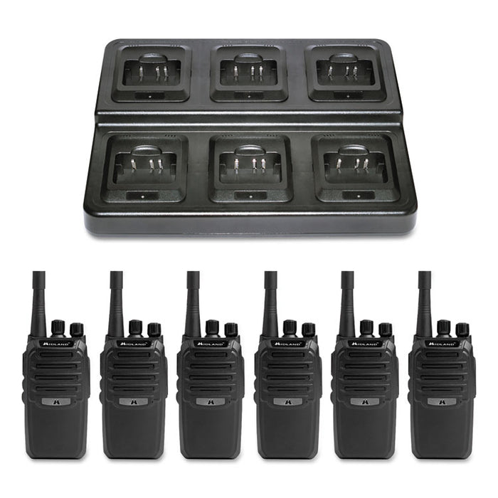 BizTalk 2 Way Radios BR200X6BGC, 6 Radios, 2 W, 16 Channels