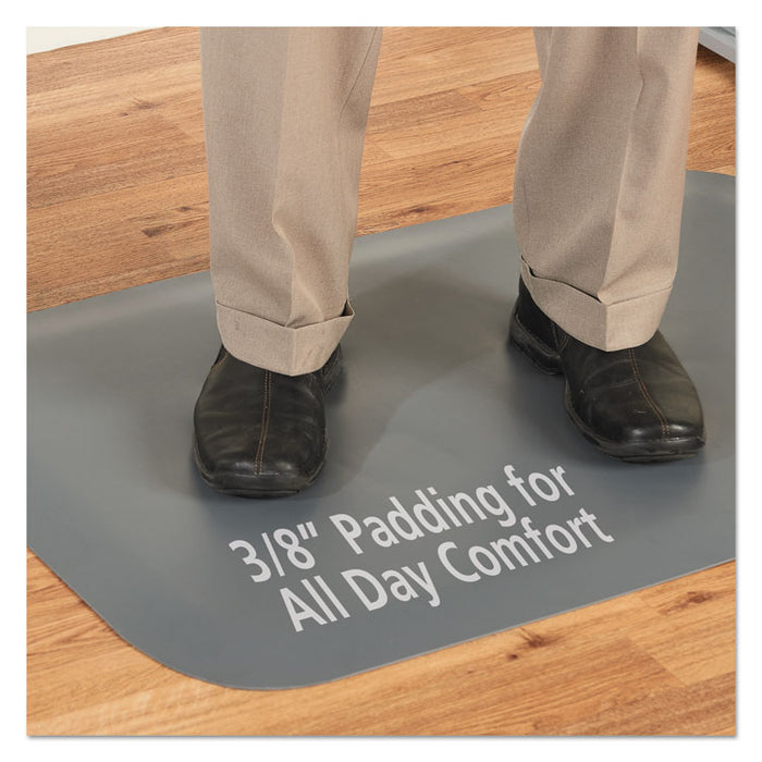 Pro Top Anti-Fatigue Mat, Rectangular, Gray Closed Cell Surface, 24" x 36"
