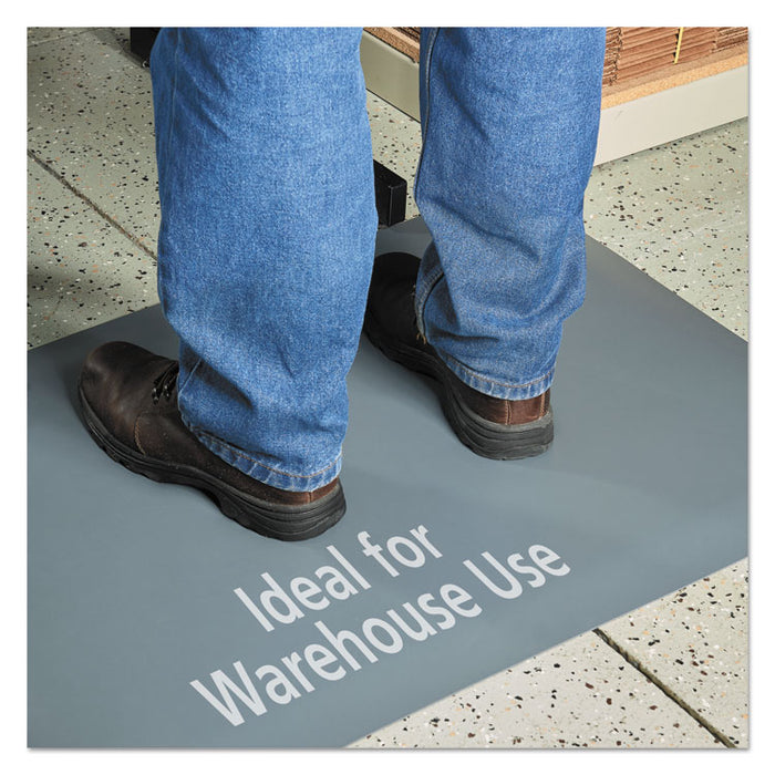 Pro Top Anti-Fatigue Mat, Rectangular, Gray Closed Cell Surface, 24" x 36"