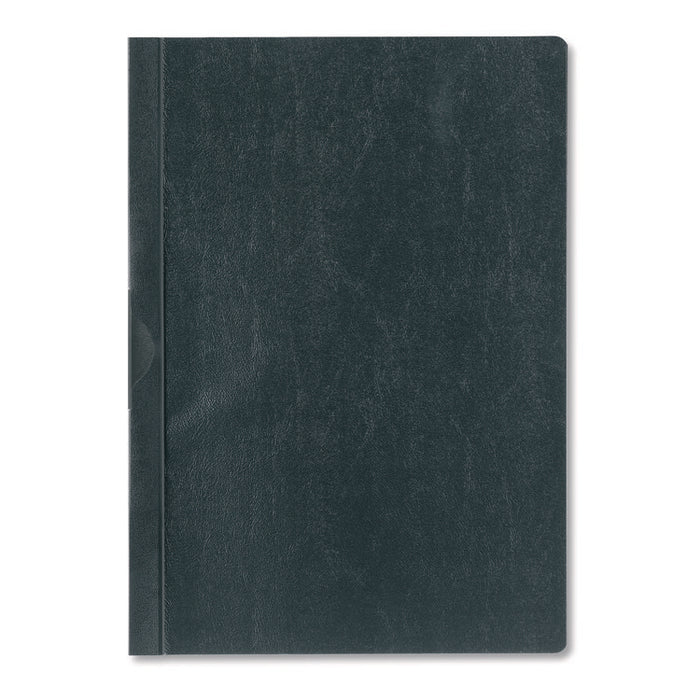 DuraClip Report Cover, Clip Fastener, 8.5 x 11, Holds 60 Sheets, Clear/Black, 25/Box