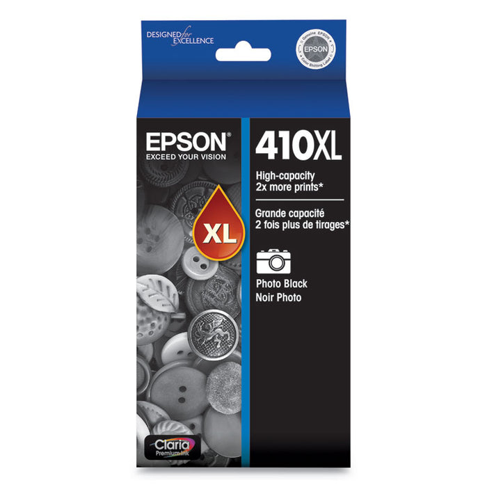 T410XL120-S (410XL) Claria High-Yield Photo Ink, 500 Page-Yield, Black