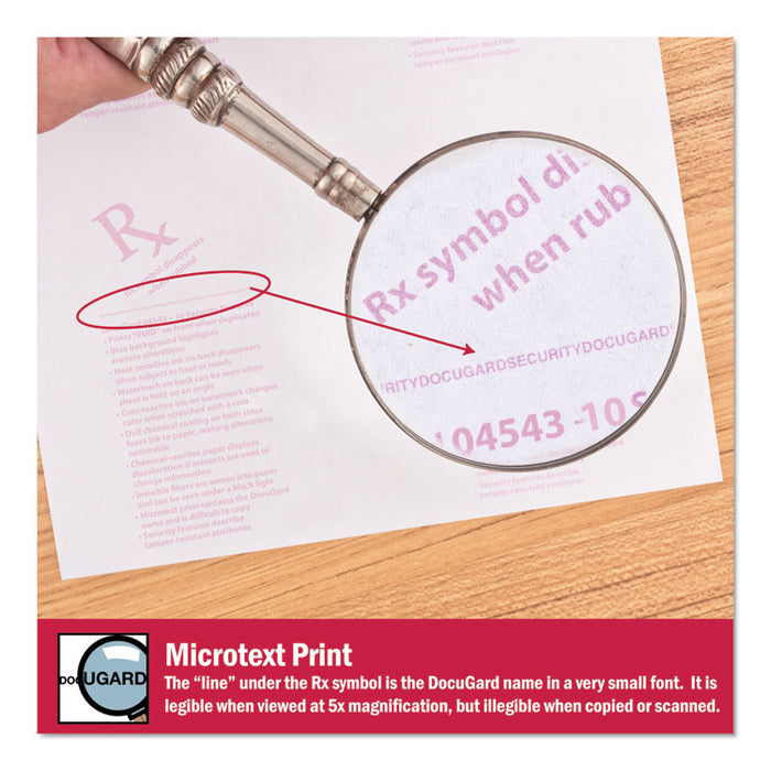 Medical Security Papers, 24 lb Bond-Weight, 8.5 x 11, Blue, 500/Ream
