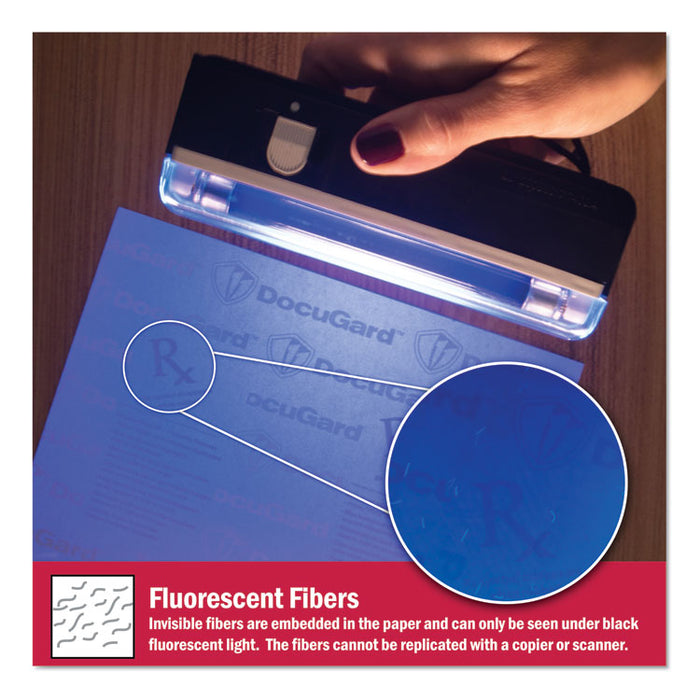 Medical Security Papers, 24 lb Bond-Weight, 8.5 x 11, Blue, 500/Ream