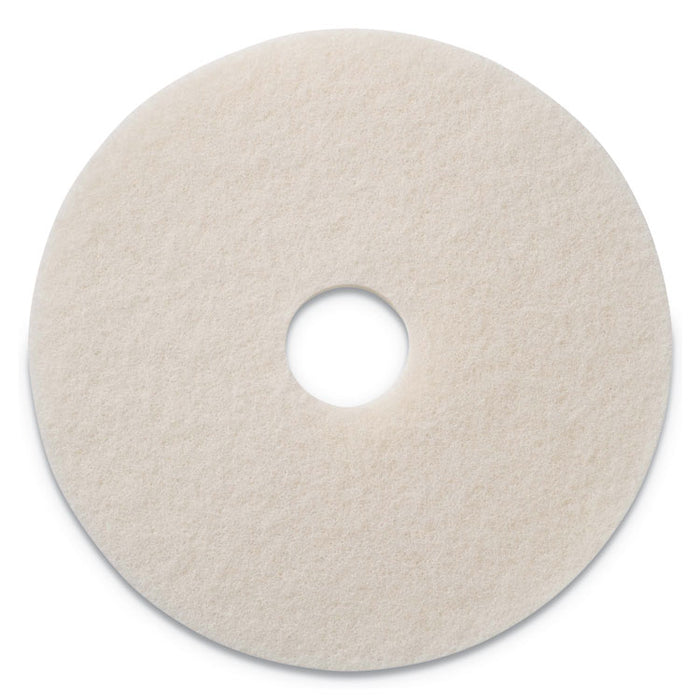 Polishing Pad, 13" Diameter, White, 5/Carton