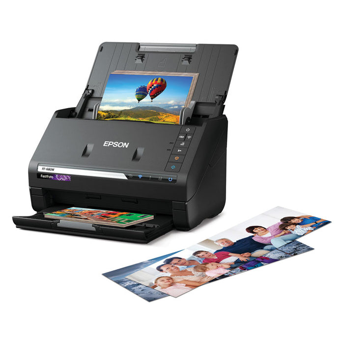 FastFoto FF-680W Wireless High-Speed Photo and Document Scanning System, 600 dpi Optical Resolution, 100-Sheet Duplex ADF