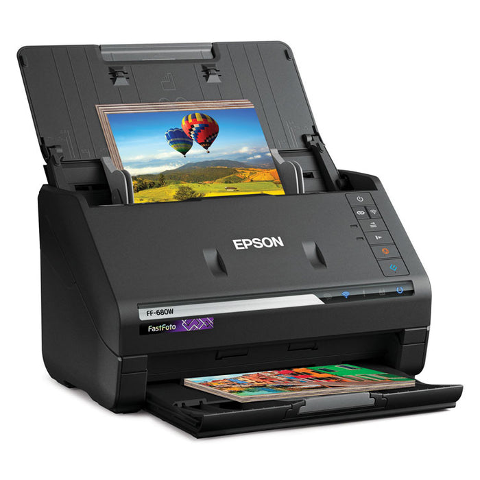 FastFoto FF-680W Wireless High-Speed Photo and Document Scanning System, 600 dpi Optical Resolution, 100-Sheet Duplex ADF