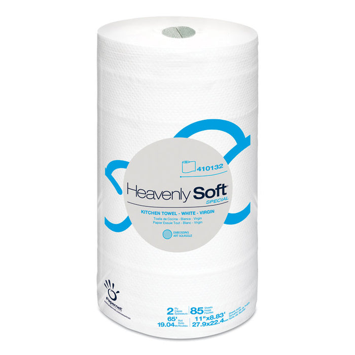 Heavenly Soft Special Kitchen Paper Towels, 2-Ply, 11 x 8.8, White, 85/Roll, 30 Rolls/Carton