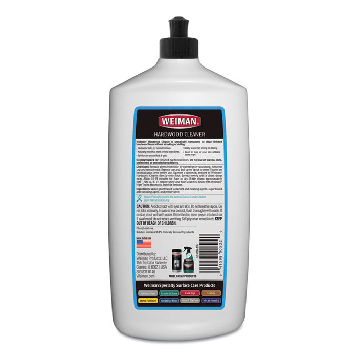 Hardwood Floor Cleaner, Unscented, 32 oz Squeeze Bottle