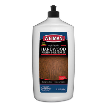 High Traffic Hardwood Polish and Restorer, Slight Acrylic Scent, 32 oz Squeeze Bottle
