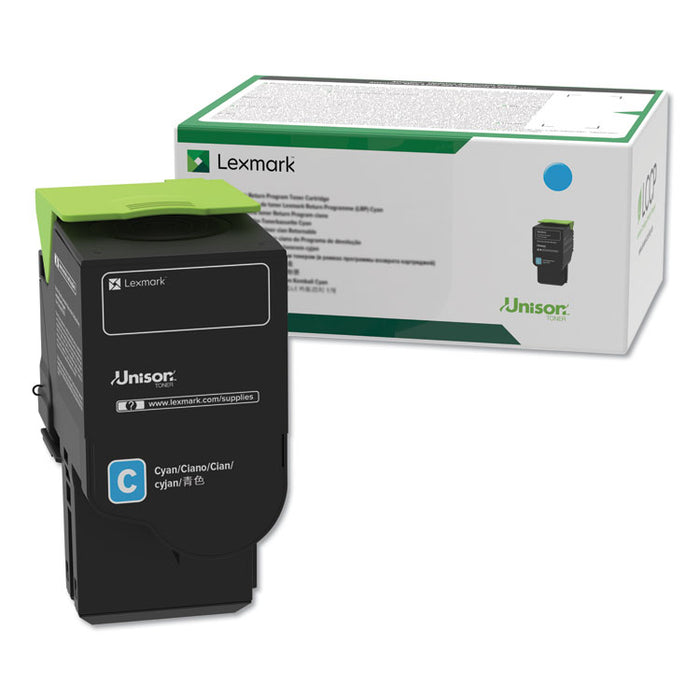 78C10C0 Return Program Toner, 1,400 Page-Yield, Cyan