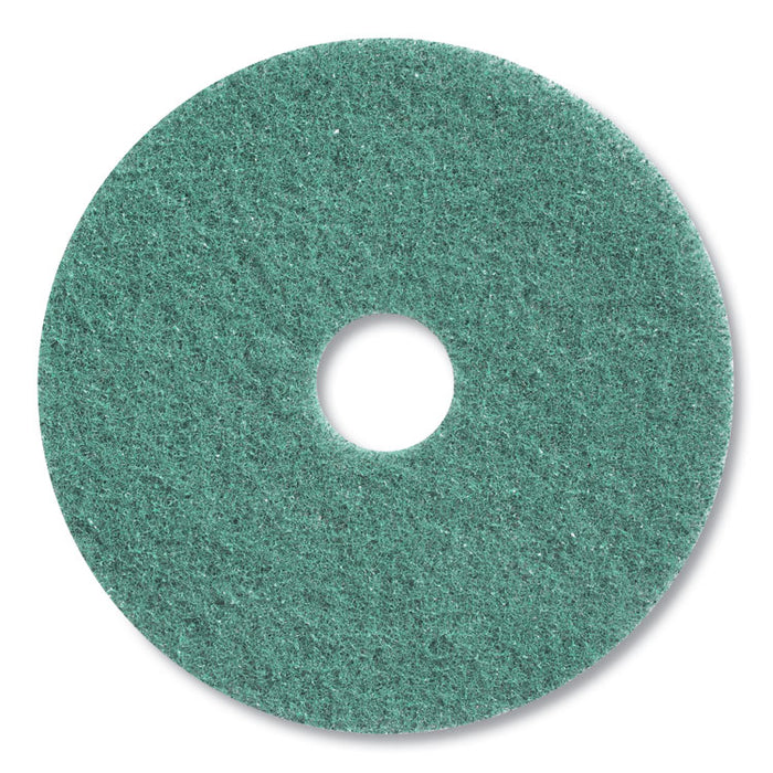 Twister Floor Pad, 11" Diameter, Green, 2/Carton