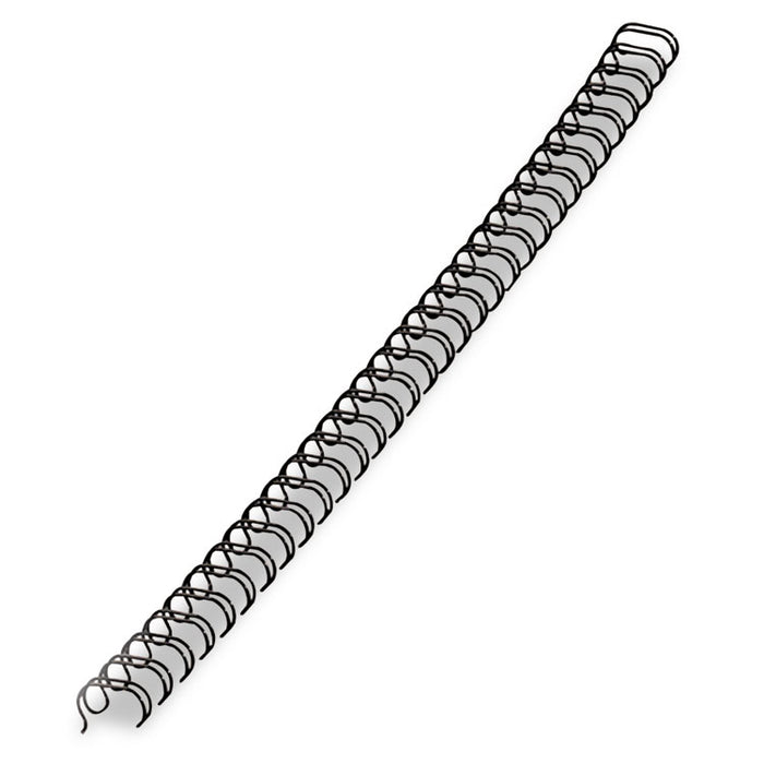Wire Bindings for 11 x 8.5 Documents, 32 Rings, 0.56" (130-Sheet) Capacity, Black, 25/Pack