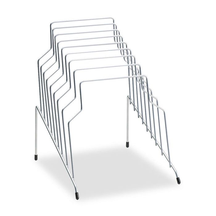 Wire Step File, 8 Sections, Letter to Legal Size Files, 10.13" x 12.13" x 11.81", Silver