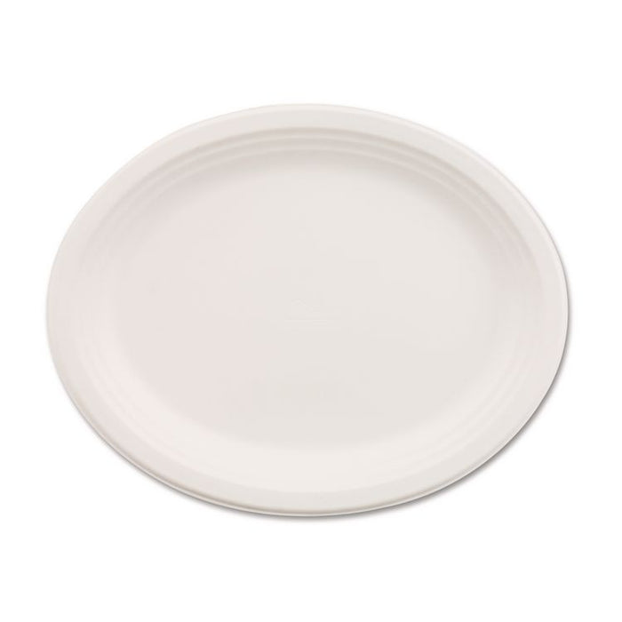 Classic Paper Dinnerware, Platter, 9.75 x 12.5, White, 500/Carton